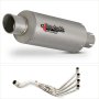 Lextek GP1 Matt S/Steel GP Stubby Exhaust System 240mm for Honda CBR650F/CB650F (14-19)