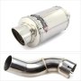 Lextek YP4 S/Steel Stubby Exhaust 200mm with Link Pipe for Kawasaki Z900 (17-19)