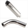 Lextek RP1 Gloss S/Steel Oval Exhaust 400mm with Link Pipe for Honda CB1000R (08-17)