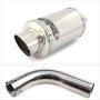 Lextek YP4 S/Steel Stubby Exhaust 200mm with Link Pipe for Honda CB1000R (08-17)