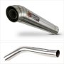 Lextek MP4 S/Steel Megaphone Exhaust 300mm with Link Pipe for Triumph Tiger 800 (10-19)