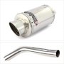 Lextek YP4 S/Steel Stubby Exhaust 200mm with Link Pipe for Triumph Tiger 800 (10-19)