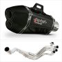 Lextek XP13C Carbon Fibre Exhaust System 210mm Single Sided for Honda CBR1100XX Blackbird ...