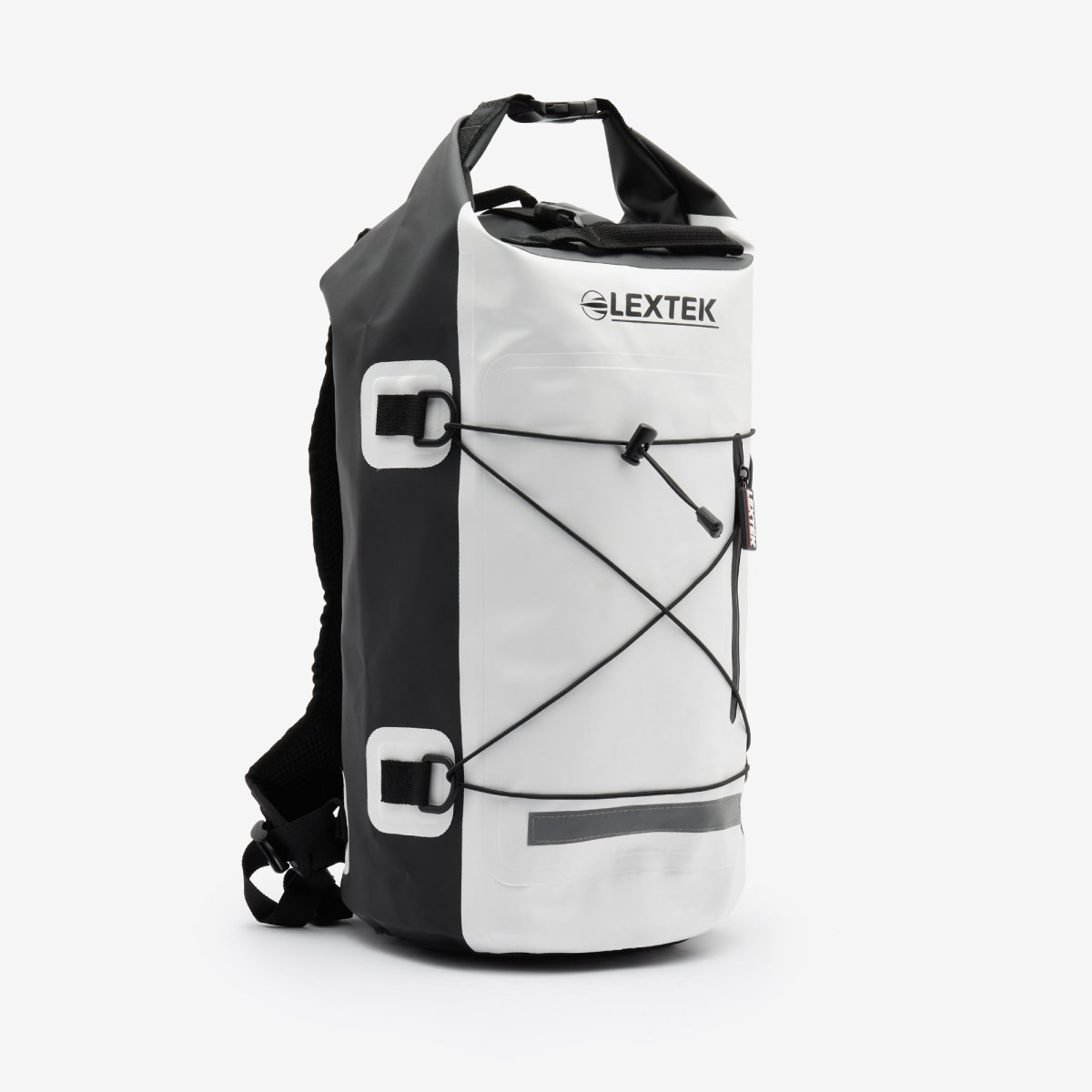 Lextek Waterproof Dry Bag Backpack 30L White/Black Rear Bag 30 L Canvas Straps - Photo 1