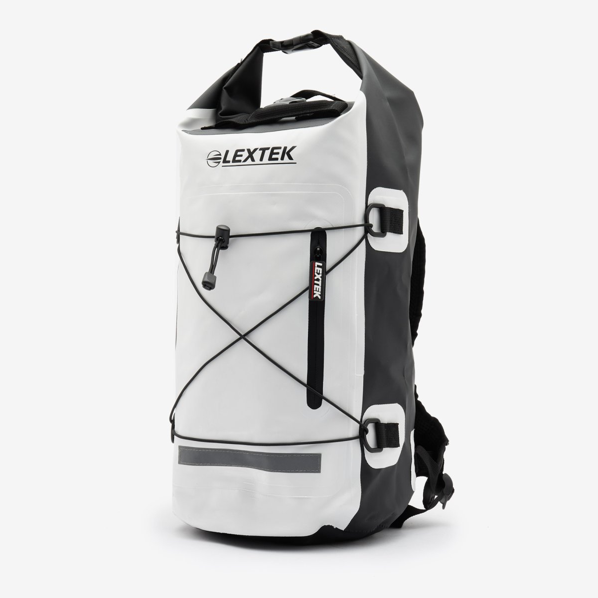 Lextek Waterproof Dry Bag Backpack 30L White/Black Rear Bag 30 L Canvas Straps - Photo 2