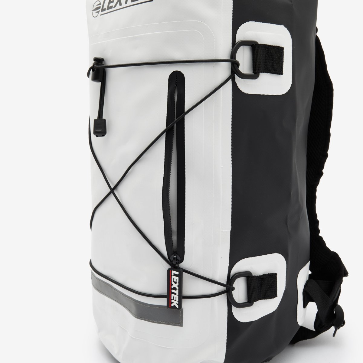 Lextek Waterproof Dry Bag Backpack 30L White/Black Rear Bag 30 L Canvas Straps - Photo 7