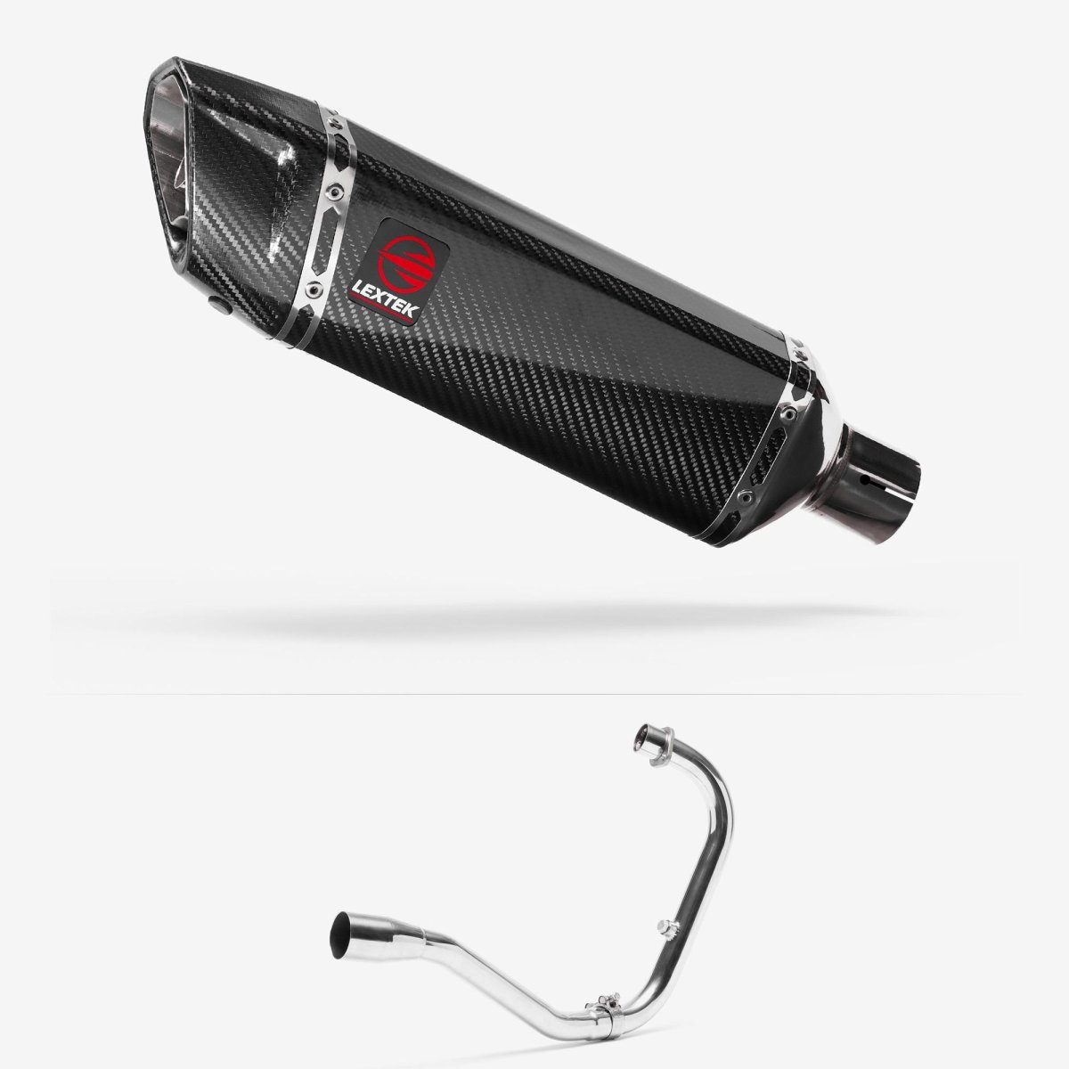 Lextek Carbon Fibre SP9C 300mm Exhaust System for Lexmoto Michigan 125 Silencer