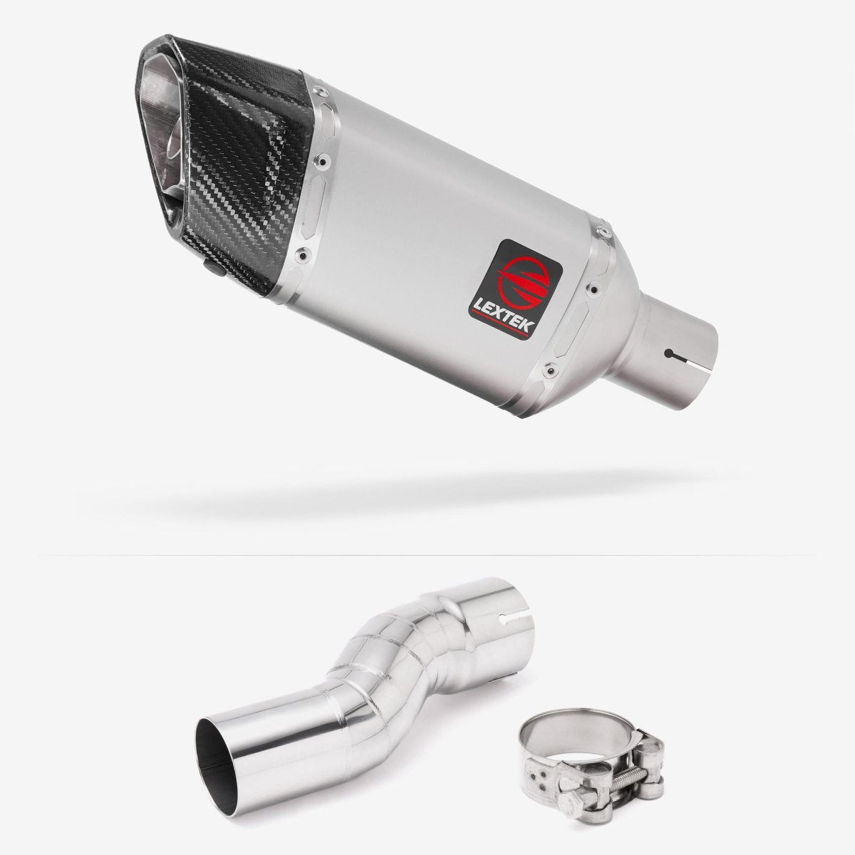 Lextek Stainless Steel SP5 Matt 200mm Exhaust System Silencer Street Motorcycle