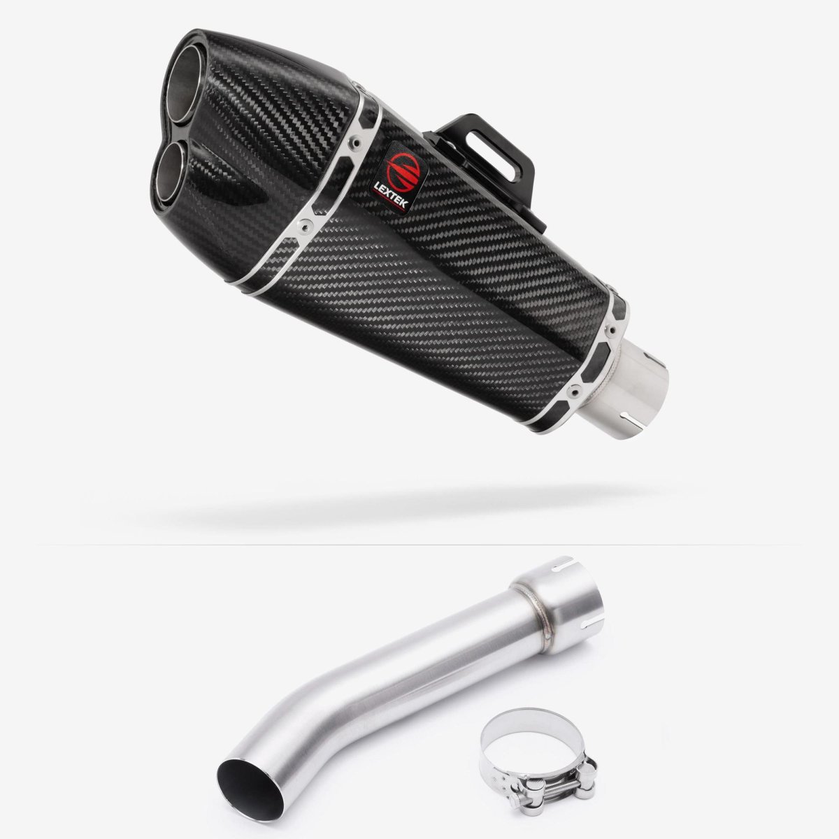 Lextek XP13C Carbon Fibre Exhaust with Link Pipe for Yamaha FZ1 (06-15) Clamp-on